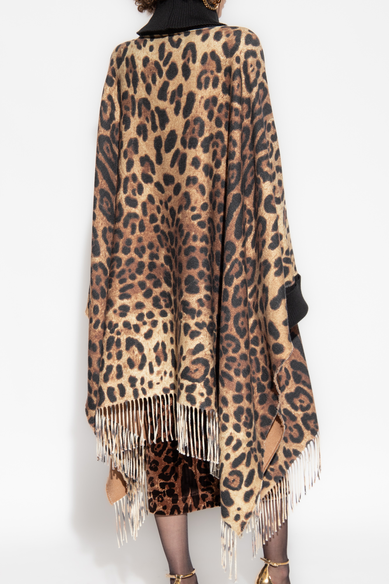 Dolce & Gabbana Poncho with animal motif | Women's Clothing